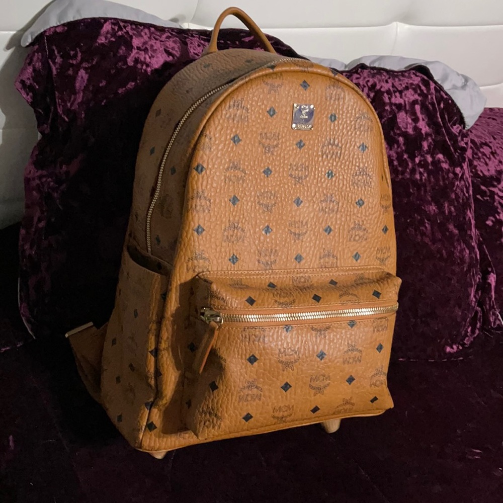 Mcm Cognac Backpack Medium Size